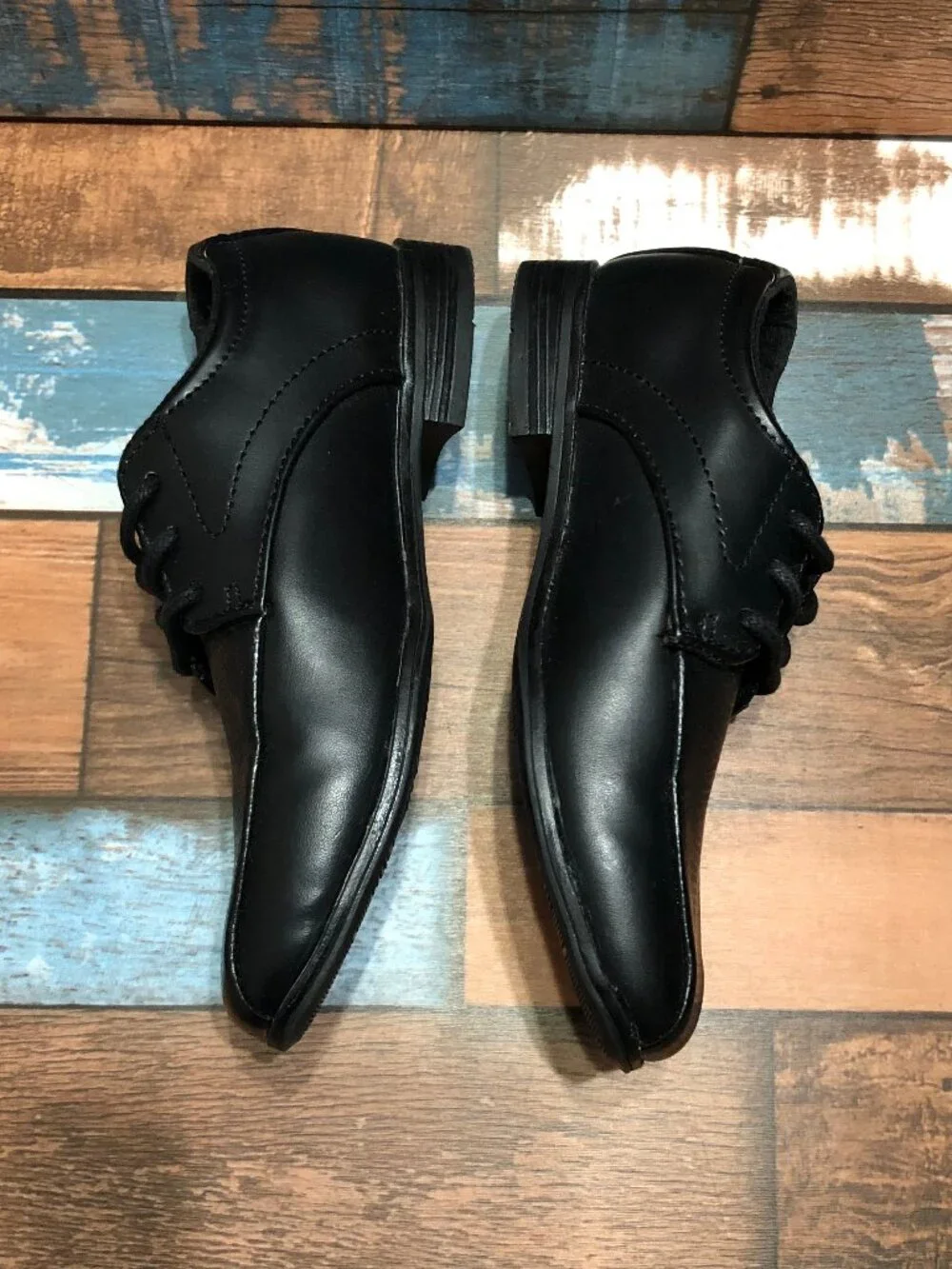 SmartFit Oxfords Black Dress Shoes Boys Toddlers Size 9.5